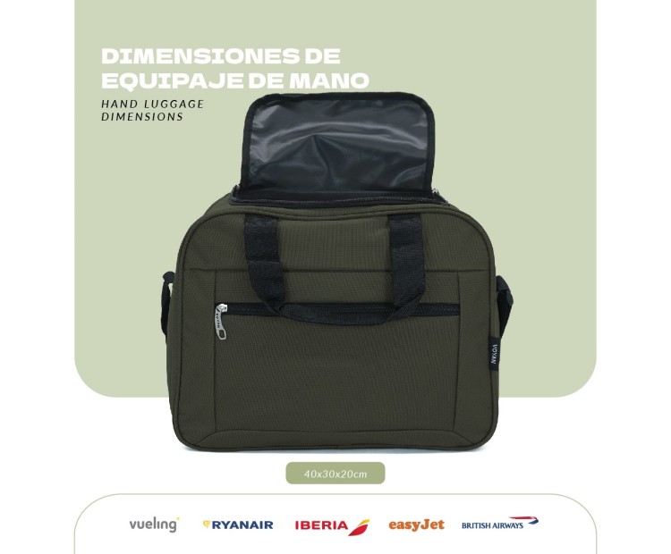 Bolso de Viaje Voyan SYR Verde | Apta Cabina Vueling