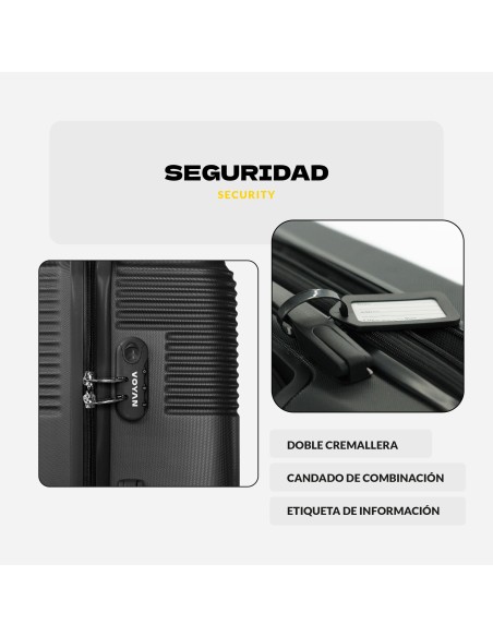 Maleta de Cabina Voyan BIO Negro | Ligera y Resistente
