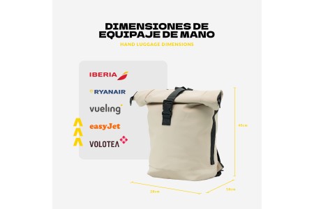 Mochila Voyan TUN Naranja | PVC Engomado y Enrollable 2