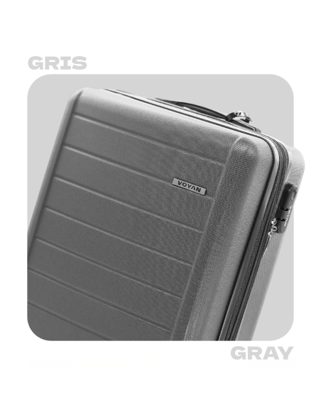 Maleta de Cabina Voyan SDR Gris | Ligera y Expandible +5 cm