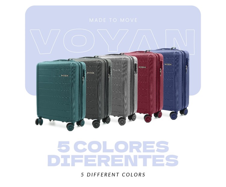 Maleta de Cabina Voyan SDR Gris | Ligera y Expandible +5 cm