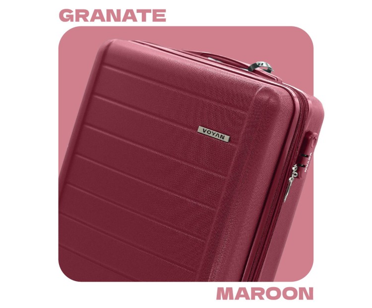 Maleta de Cabina Voyan SDR Granate | Ligera y Expandible +5 cm