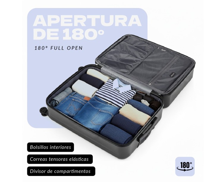 Maleta de Cabina Voyan SDR Verde | Ligera y Expandible +5 cm