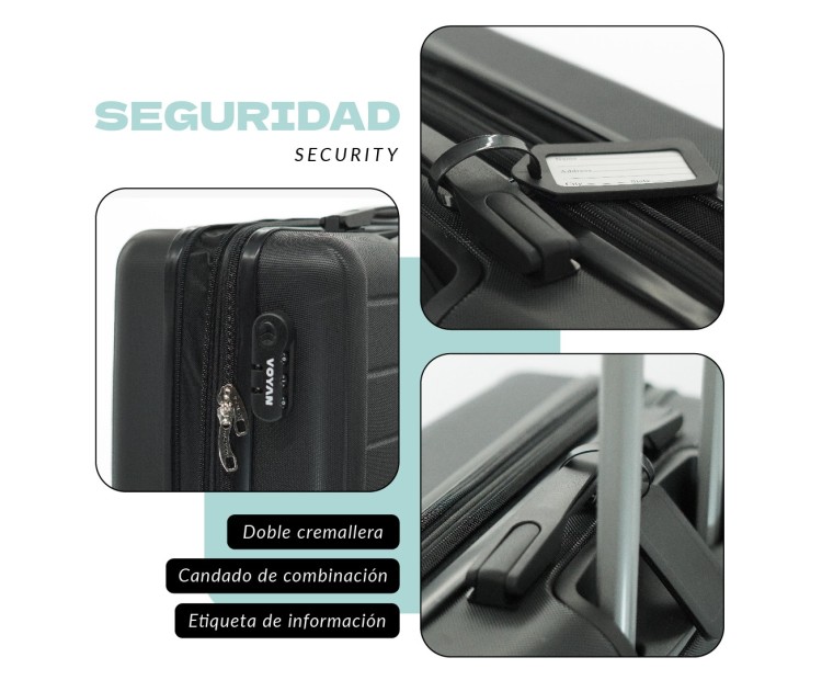 Maleta de Cabina Voyan SDR Verde | Ligera y Expandible +5 cm