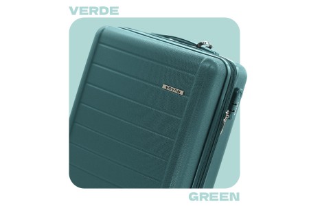 Maleta de Cabina Voyan SDR Verde | Ligera y Expandible +5 cm 2
