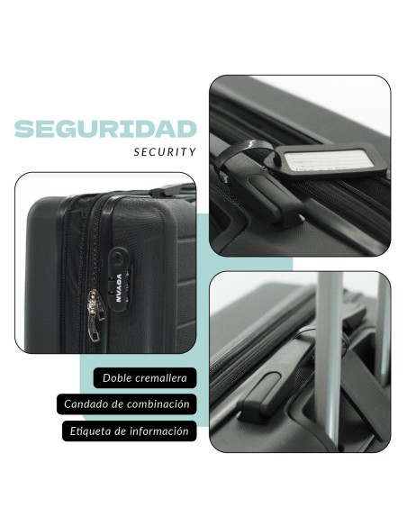 Juego de Maletas + Neceser Voyan SDR Granate | Ligeras y Expandibles