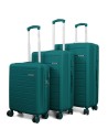 Juego de tres Maletas Voyan SDR Verde | Rígidas, Ligeras y Expandibles