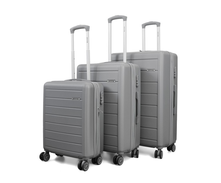 Juego de tres Maletas Voyan SDR Gris | Rígidas, Ligeras y Expandibles