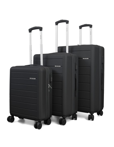 Juego de tres Maletas Voyan SDR Negro | Rígidas, Ligeras y Expandibles