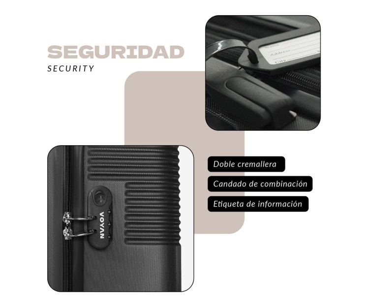 Maleta de Cabina Voyan BIO Gris | Ligera y Resistente