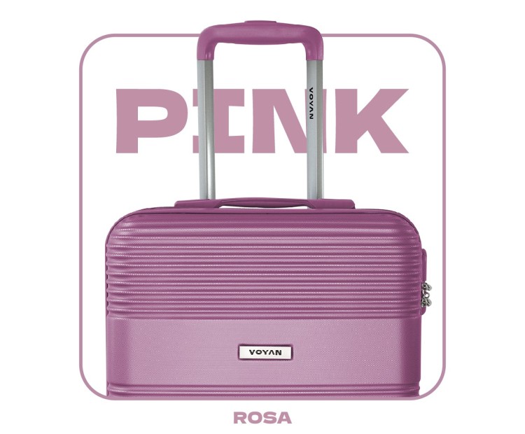 Maleta de Cabina Voyan BIO Rosa | Ligera y Resistente