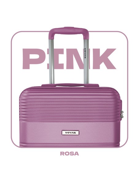 Maleta de Cabina Voyan BIO Rosa | Ligera y Resistente