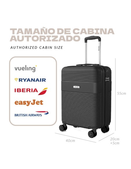 Maleta de Cabina Voyan BIO Negro | Ligera y Resistente