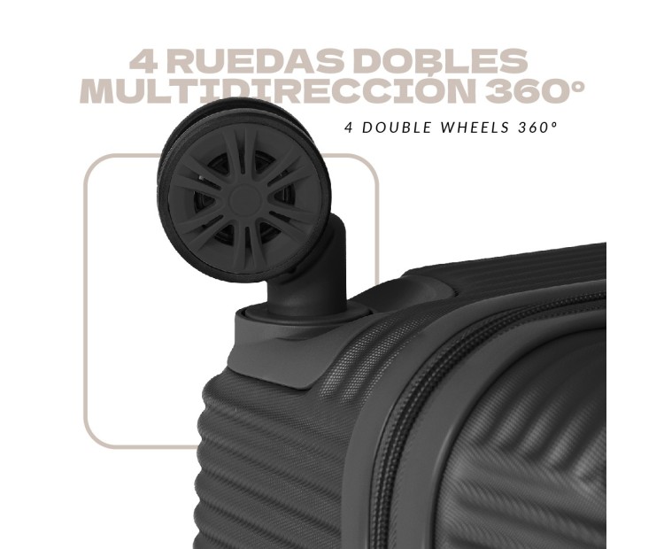 Juego de Maletas + Neceser Voyan BIO Oro | Ligeras y Rígidas