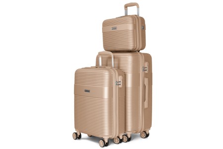 Juego de Maletas + Neceser Voyan BIO Oro | Ligeras y Rígidas