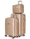 Juego de Maletas + Neceser Voyan BIO Oro | Ligeras y Rígidas
