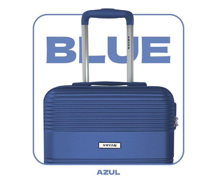 Juego de Maletas + Neceser Voyan BIO Azul | Ligeras y Rígidas