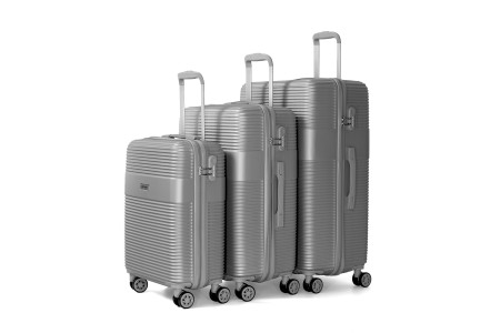 Juego de tres Maletas Voyan BIO Gris | Rígidas y Ligeras