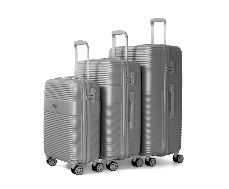 Juego de tres Maletas Voyan BIO Gris | Rígidas y Ligeras