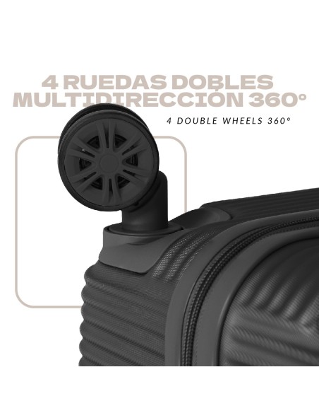 Juego de tres Maletas Voyan BIO Oro | Rígidas y Ligeras