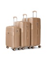 Juego de tres Maletas Voyan BIO Oro | Rígidas y Ligeras