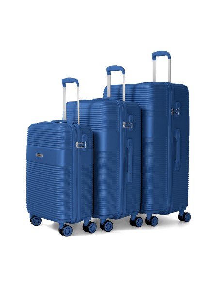 Juego de tres Maletas Voyan BIO Azul | Rígidas y Ligeras