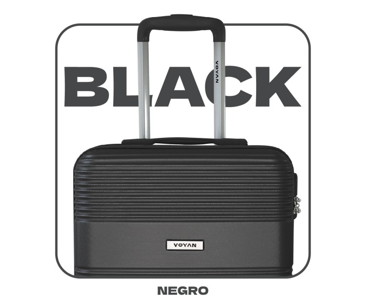 Juego de tres Maletas Voyan BIO Negro | Rígidas y Ligeras