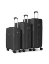 Juego de tres Maletas Voyan BIO Negro | Rígidas y Ligeras