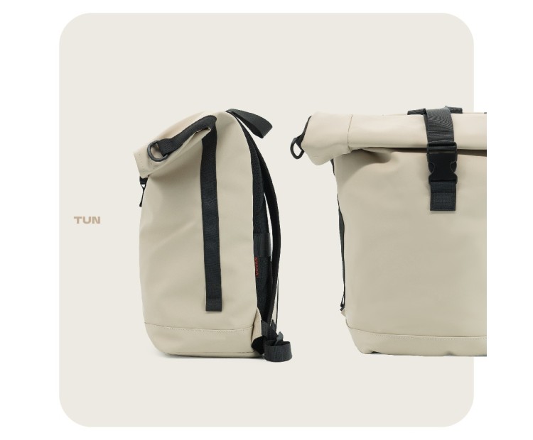 Mochila Voyan TUN Naranja | PVC Engomado y Enrollable