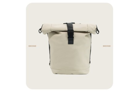 Mochila Voyan TUN Beige | PVC Engomado y Enrollable 2