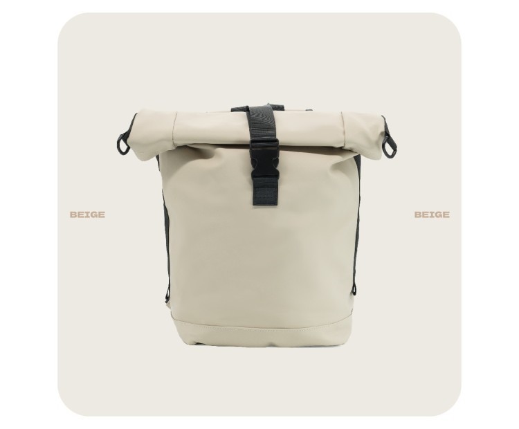 Mochila Voyan TUN Beige | PVC Engomado y Enrollable