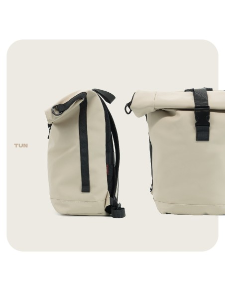 Mochila Voyan TUN Gris | PVC Engomado y Enrollable