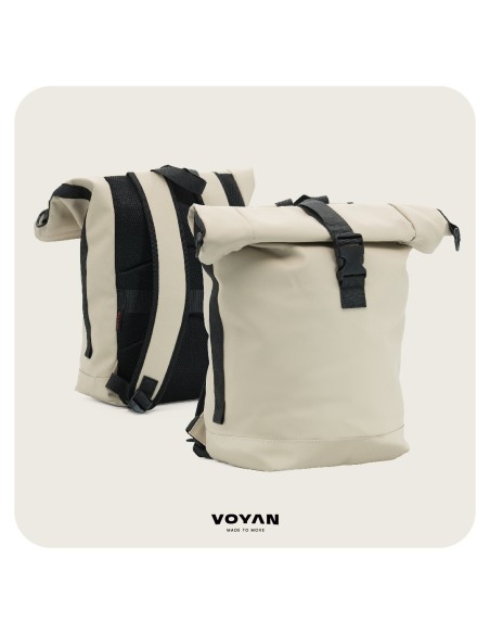 Mochila Voyan TUN Verde | PVC Engomado y Enrollable