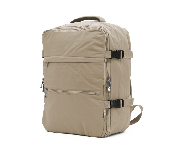 Mochila Voyan TRN Beige | Apta Cabina, Ligera y Compacta