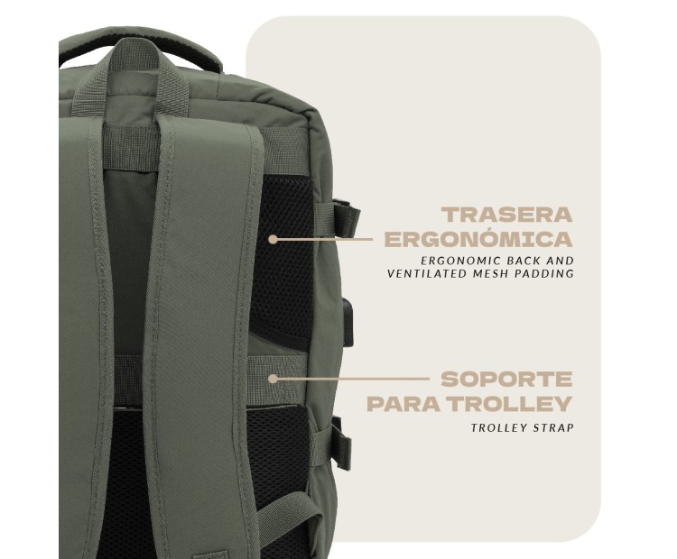 Mochila Voyan TRN Lila | Apta Cabina, Ligera y Compacta