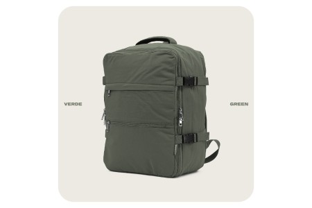 Mochila Voyan TRN Verde | Apta Cabina, Ligera y Compacta 2