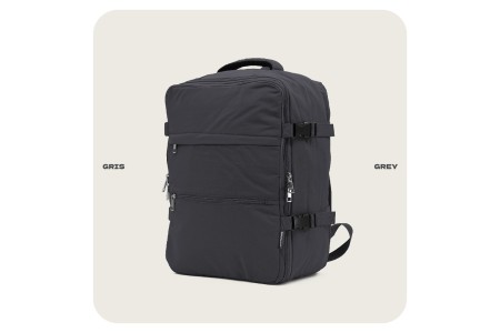 Mochila Voyan TRN Gris | Apta Cabina, Ligera y Compacta 2