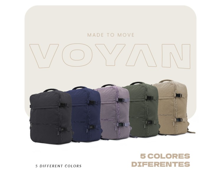 Mochila Voyan NAP Beige | Gran Capacidad y Resistencia