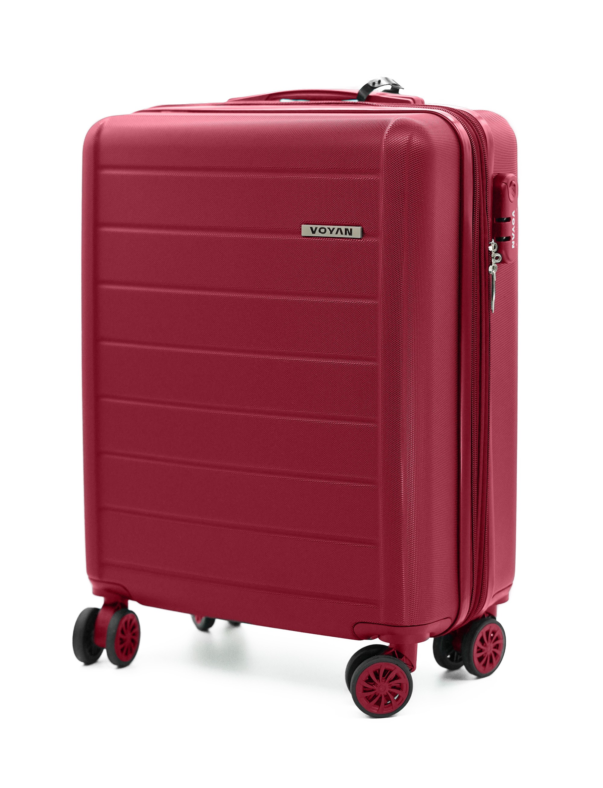 Maleta de Cabina Voyan SDR Granate – Ligera, Resistente y Expandible +5 cm